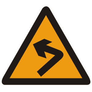 <b>向左急弯路标志</b>图片