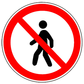 禁止通行安全标志图片