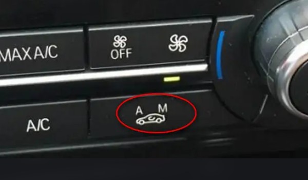 汽车内循环标志 回旋箭头按钮(循环汽车内部空气)